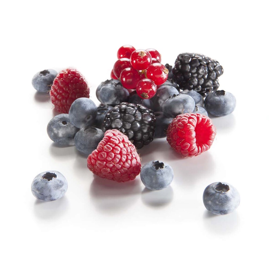 A pile of fresh mixed berries